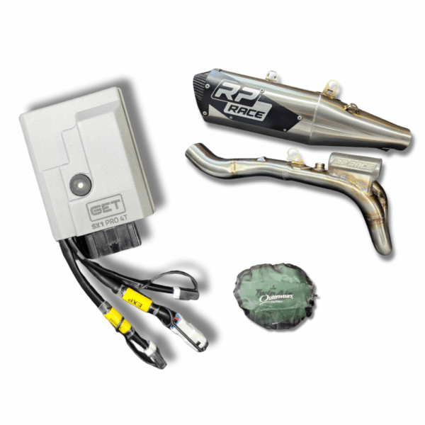 boite ECU GET Sx1-PRO, pre-filter outwears et RP Race pipe