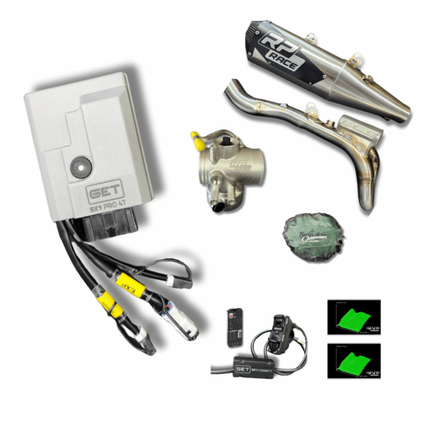 boite ECU GET Sx1-PRO, pre-filter outwears et RP Race pipe et wi-fi module et map switch GET et throttle body